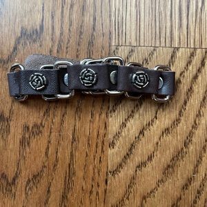 Like new brown and silver rose bracelet